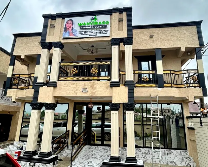 Wayhira So Herbal Hospital building in Kasoa, Ghana